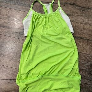 Lululemon gently used workout shirt with built in sports bra